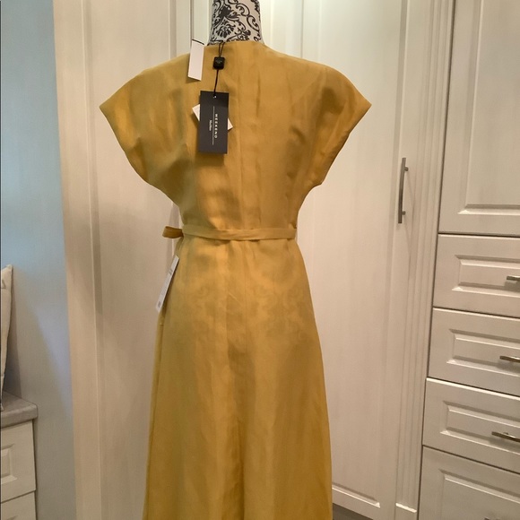NWT Max Mara Weekend Yellow Wrap Dress, Size 8 - Picture 4 of 6